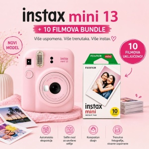 Fuji FOTOAPARAT Instax Mini 13 Candy Pink + 10 filmova