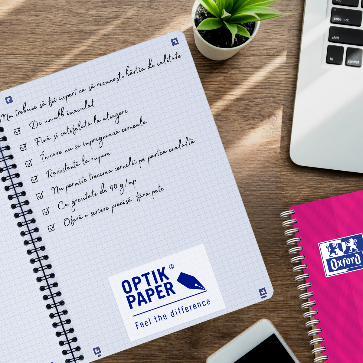Descoperă perfecțiunea hârtiei Optik® de la Oxford