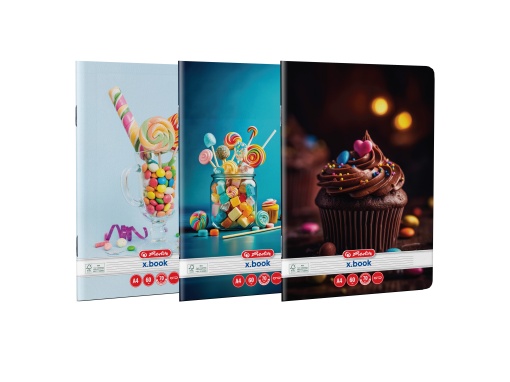 Caiet A4 60 file dictando, motiv Cupcakes