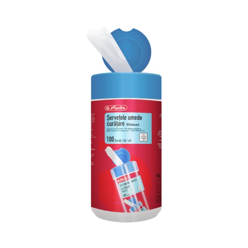Servetele umede curatare whiteboard 16 x 13 cm, set 100