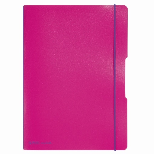 Caiet my.book flex A4, 2x40 file, dictando+patratele, fuchsia