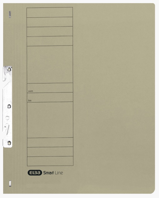 Dosar de incopciat Elba Smart A4 1/1, carton 250g/mp, capacitate 200 file, culoare gri