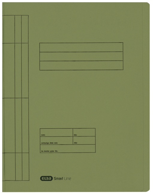 Dosar sina Elba Smart A4, carton 250g/mp, capacitate 200 file, culoare verde