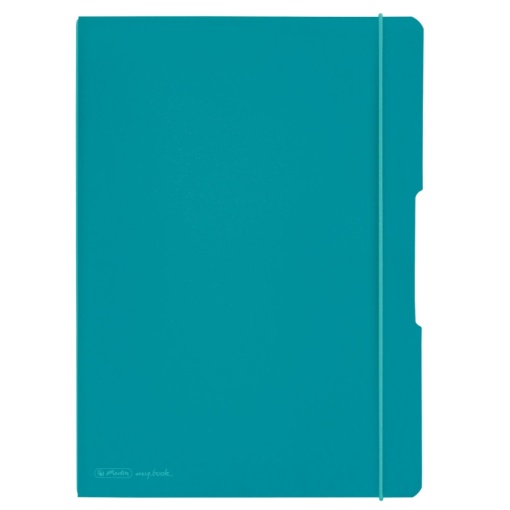 Caiet my.book flex A4, 2x40 file, dictando+patratele, turcoaz - Img 1