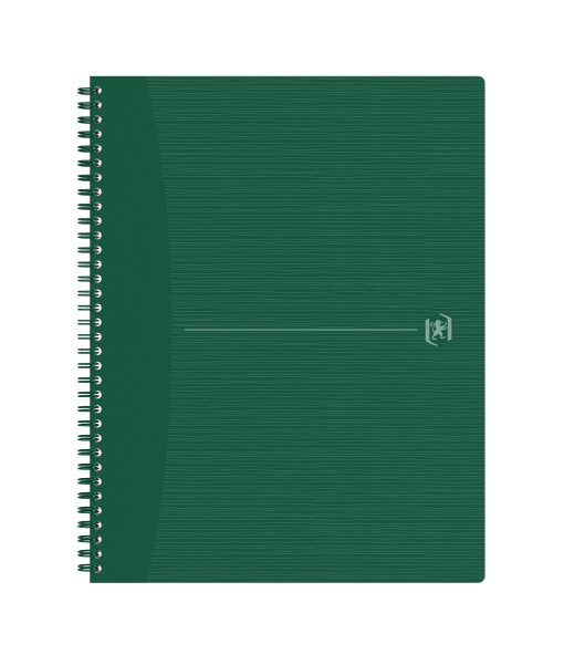 Caiet Oxford Origins, A4+ 70 file, hartie Optik 90g/mp, spira dubla, scribzee, patratele, culoare verde