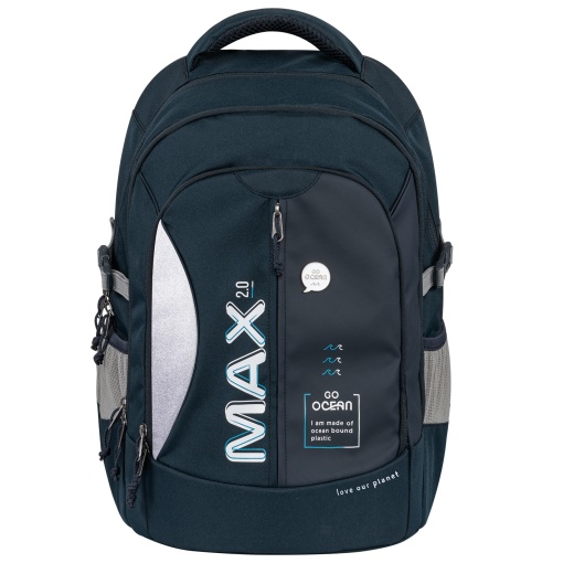 Rucsac Max 2.0, motiv Double Navy, Go Ocean