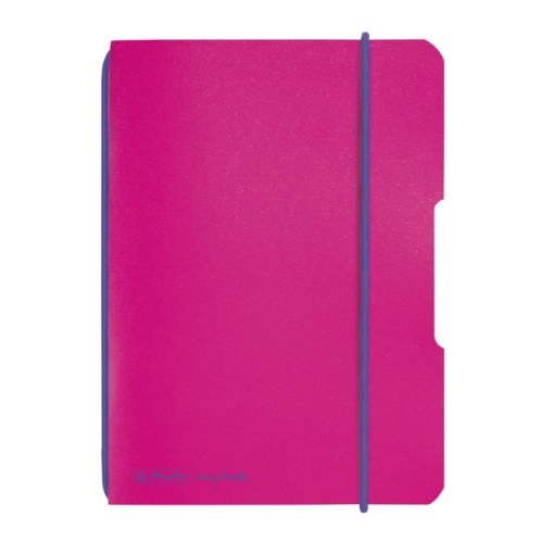 Caiet my.book flex A6, 40 file, patratele, fuchsia