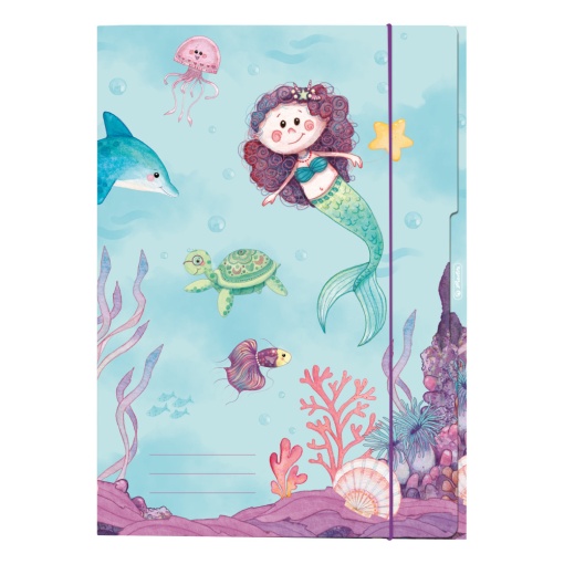 Mapa cu elastic A3, motiv Mermaid