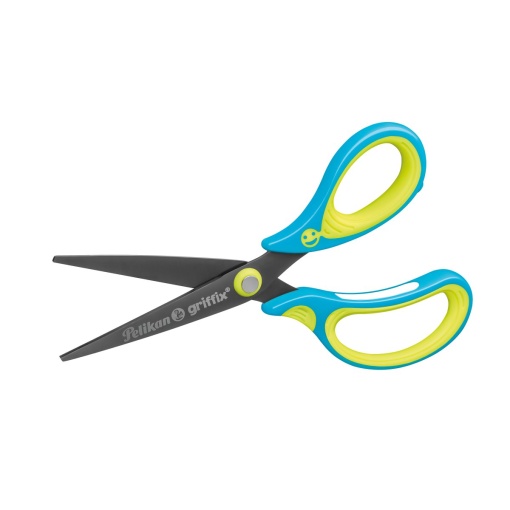 Foarfeca griffix pentru dreptaci, neon fresh, varf ascutit, 15 cm