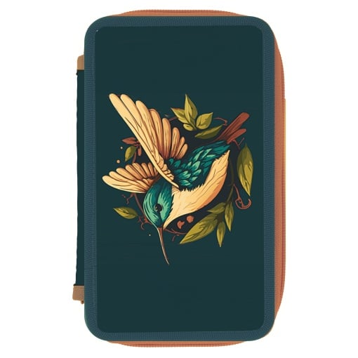 Penar neechipat 2 compartimente, motiv Colibri