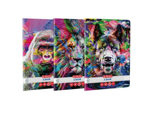 Caiet A4, 60 file dictando, motiv Color Animals