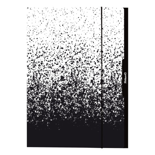 Mapa cu elastic A3 Color Edition, carton FSC, culoare alb / negru