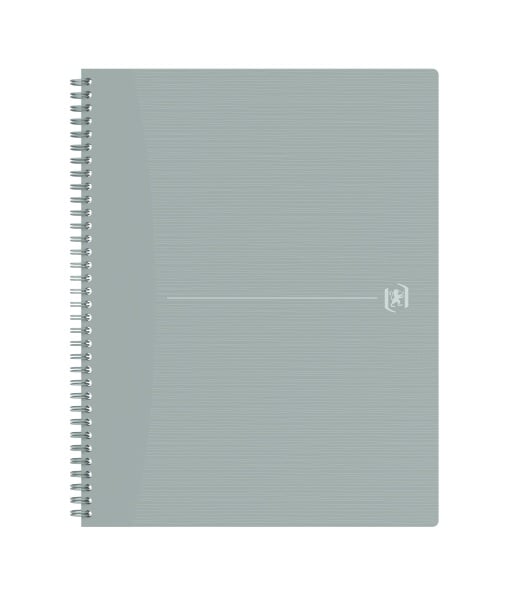 Caiet Oxford Origins, A4+ 70 file, hartie Optik 90g/mp, spira dubla, scribzee, dictando, culoare gri