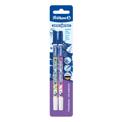 Carioca corectoare Super Pirat, varf F, set 2, blister