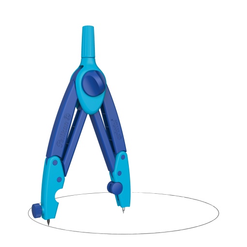 Compas scolar ergonomic Griffix, culoare albastru
