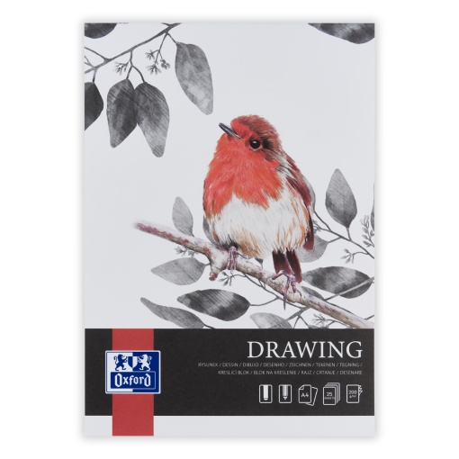 Bloc desen Drawing A4, 25 file, hartie 200g/mp, colectia Oxford Artistic