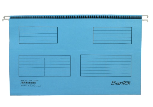 Dosar suspendat simplu Bantex Flex A4, carton 220g/mp, capacitate 100 file, culoare albastru cobalt