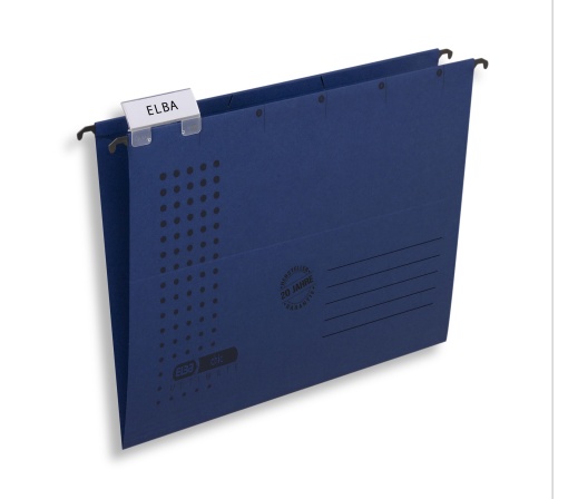 Dosar suspendat simplu Elba Ultimate A4, carton 240g/mp, capacitate 330 file, culoare albastru inchis