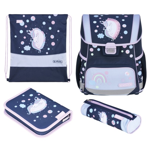 Ghiozdan echipat Loop Plus, motiv Unicorn Dreams