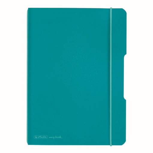 Caiet my.book flex A5, 40 file, patratele, turcoaz