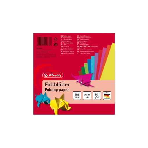 Hartie origami, 60 g, set 100