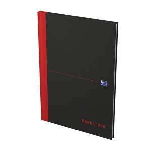 Agenda nedatata Oxford Black n' Red A4 96 file, coperta rigida, dictando - Img 2