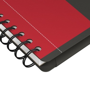Agenda organizator Oxford International Meeting Book, A5+ 80 file, hartie Optik 90g/mp, spira dubla, scribzee, patratele, culoare gri - Img 7