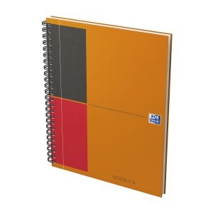 Agenda organizator Oxford International Notebook, A5+ 80 file, hartie Optik 90g/mp, spira dubla, scribzee, dictando, culoare portocaliu - Img 2