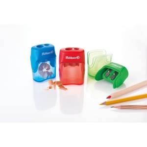 Ascutitoare V-Blade dubla cu container, plastic, diverse culori, blister - Img 5