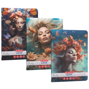 Caiet A5 48 file patratele, motiv Beauty