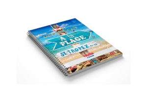 Caiet A5 cu spira, 100 file, dictando, motiv Enjoy Life - Img 3