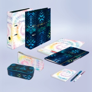 Caiet my.book flex A4, 2x40 file, dictando+patratele, motiv New Batik Fearless - Img 4
