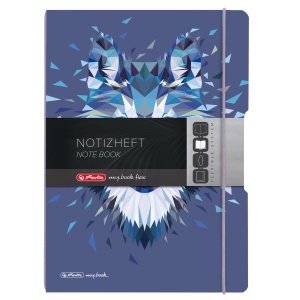 Caiet my.book flex A4, 2x40 file, dictando+patratele, motiv Wild Animals Wolf - Img 2