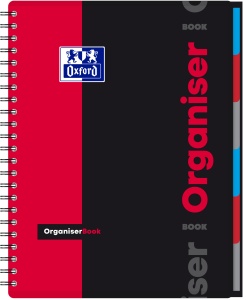 Caiet organizator Oxford Students Organiser, A4+ 80 file, spira dubla, scribzee, patratele, diverse culori - Img 5
