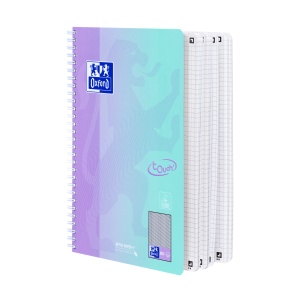 Caiet Oxford Touch Pastel Duo B5 80 file, hartie Optik 90g/mp, scribzee, patratele, diverse culori - Img 8