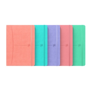 Caiet premium cu elastic Oxford Signature, A5 80 file, hartie Optik 90g/mp, scribzee, patratele, diverse culori pastel - Img 11