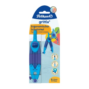 Compas scolar ergonomic Griffix, culoare albastru - Img 2