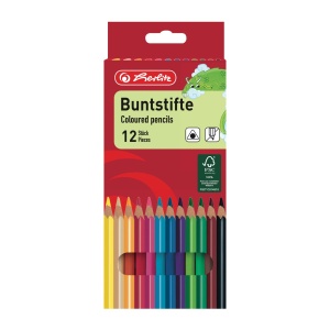 Creioane colorate triunghiulare, mina 2.5 mm, set 12