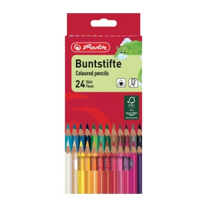 Creioane colorate triunghiulare, mina 2.5 mm, set 24