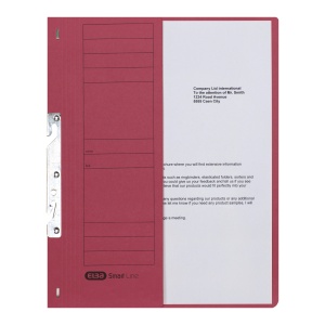 Dosar de incopciat Elba Smart A4 1/2, carton 250g/mp, capacitate 200 file, culoare rosu - Img 2