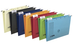 Dosar suspendat simplu Elba Ultimate A4, carton 240g/mp, capacitate 330 file, culoare albastru inchis - Img 3