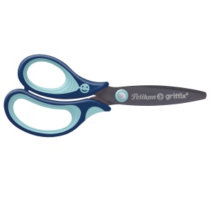 Foarfeca griffix pentru stangaci, albastru, varf rotund, 15 cm - Img 2