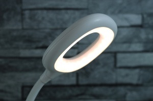Lampa Unilux LED Galy 1800 portabila, brat flexibil 360°, baterie incorporata, cablu USB, comutator tactil, culoare alb - Img 4