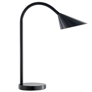 Lampa Unilux LED Sol pentru birou, rotire la 360°, baza stabila, intrerupator ON/OFF pe cablu, brat din metal cauciucat, culoare negru - Img 2