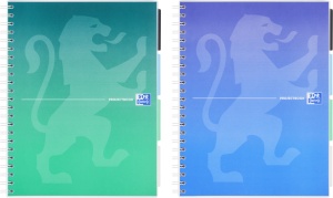 Oxford Project Book, A4 80 file, hartie Optik 90g/mp, spira dubla, scribzee, patratele, gradient classic mix culori - Img 1