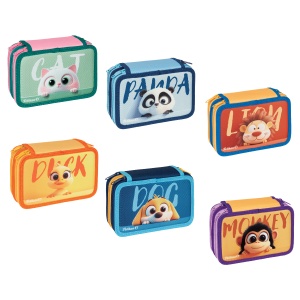 Penar echipat 43 piese, 3 compartimente, motiv Happy Animals