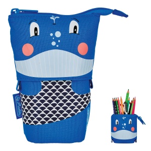 Penar + suport instrumente de scris, 2 in 1, motiv Whale