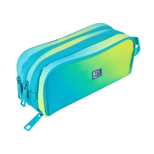 Penar tip etui dreptunghiular Oxford Gradient, galben / turcoaz