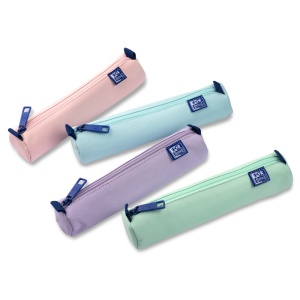 Penar tip etui rotund Oxford Pastel Eco, cu elastic, diverse culori