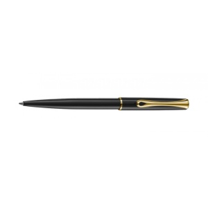 Pix Diplomat Traveller Black Gold, accesorii placate cu aur, corp metalic culoare negru - Img 1